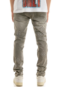 KND4958 M.Grey | KDNK KK Rhinestone Jeans