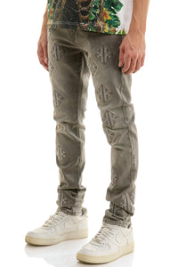 KND4958 M.Grey | KDNK KK Rhinestone Jeans