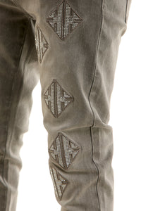 KND4958 M.Grey | KDNK KK Rhinestone Jeans