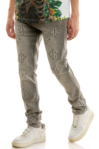KND4958 M.Grey | KDNK KK Rhinestone Jeans