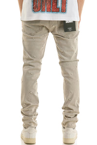 KND4959 Grey | KDNK Pearl Rhinestone Jeans