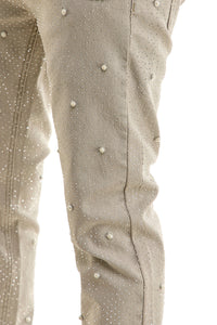 KND4959 Grey | KDNK Pearl Rhinestone Jeans