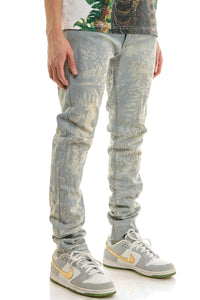 KND4960 Lt.Blue | KDNK Skeleton Rhinestone Jeans