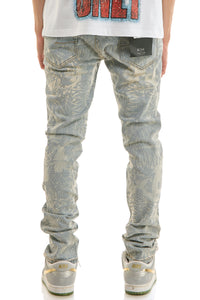 KND4960 Lt.Blue | KDNK Skeleton Rhinestone Jeans