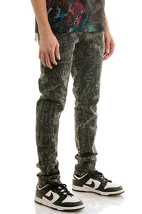 KND4960 M.Grey | KDNK Skeleton Rhinestone Jeans