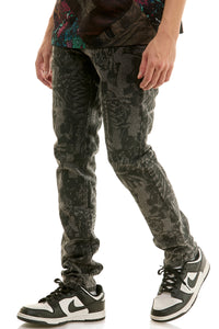 KND4960 M.Grey | KDNK Skeleton Rhinestone Jeans
