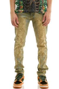 KND4960 T.M.Blue | KDNK Skeleton Rhinestone Jeans