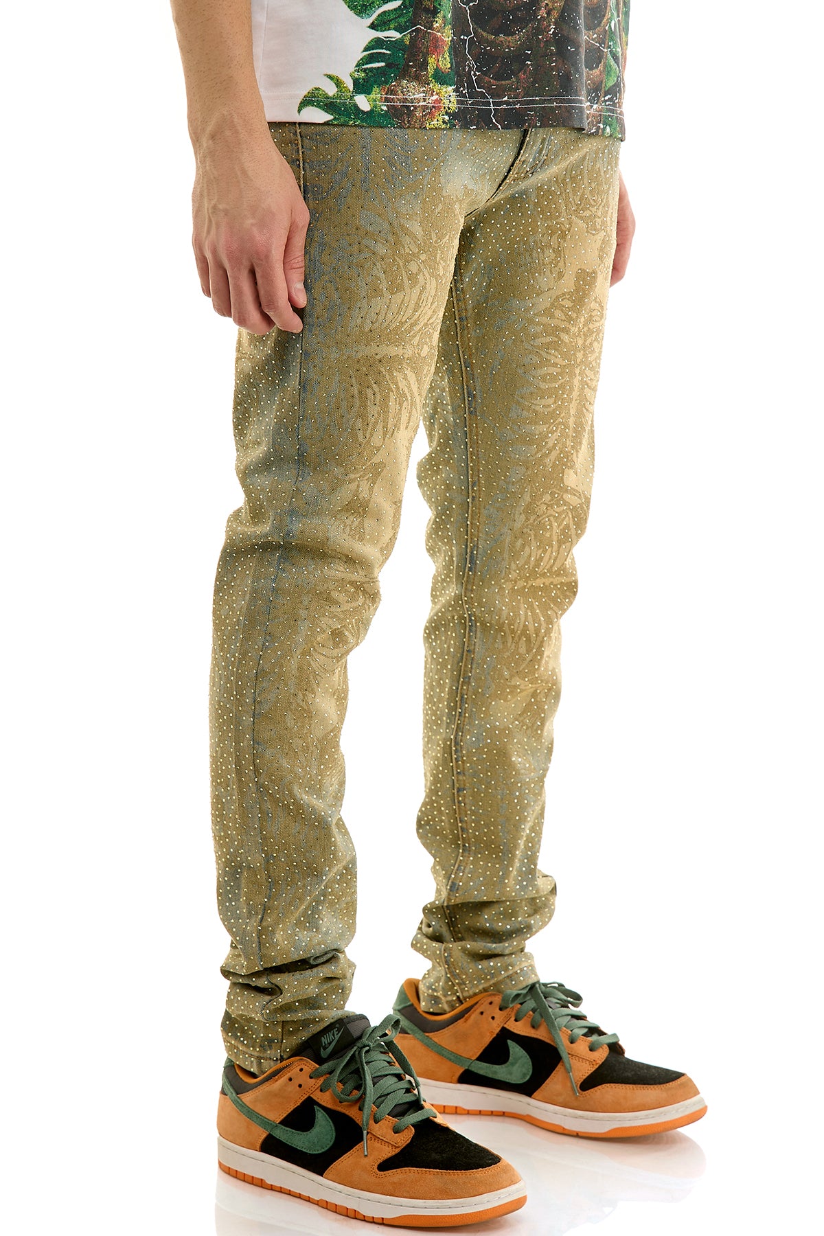 KND4960 T.M.Blue | KDNK Skeleton Rhinestone Jeans