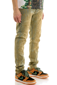 KND4960 T.M.Blue | KDNK Skeleton Rhinestone Jeans