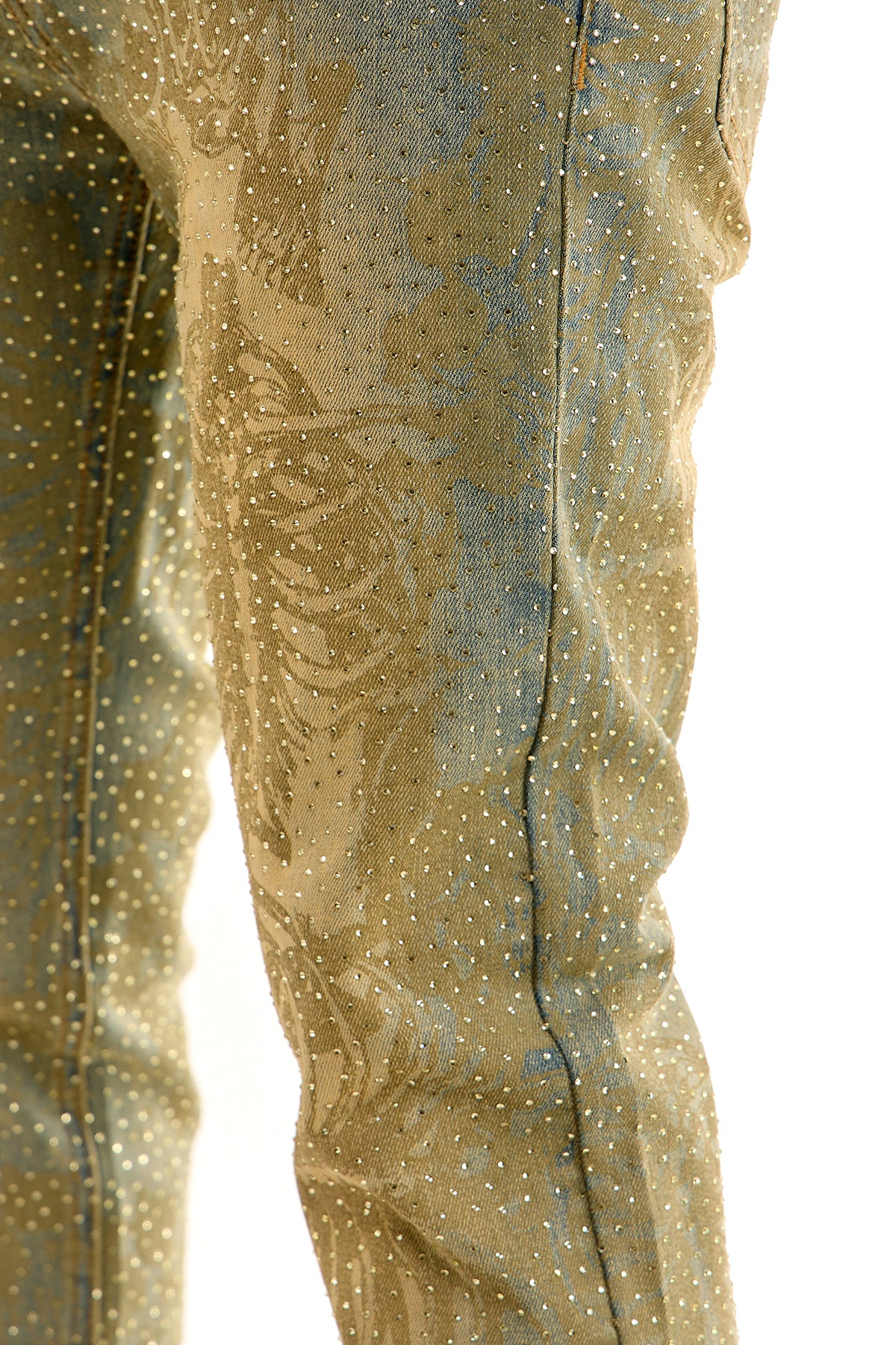 KND4960 T.M.Blue | KDNK Skeleton Rhinestone Jeans