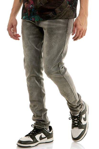 KND4962 Grey | KDNK Embossed Jeans