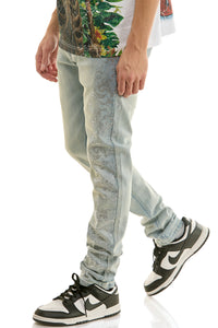 KND4963 Blue | KDNK Rhinestone Frame Jeans
