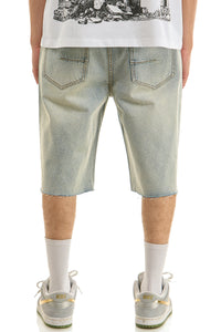 KND4964S Lt.Blue | KDNK Rhinestone Denim Shorts