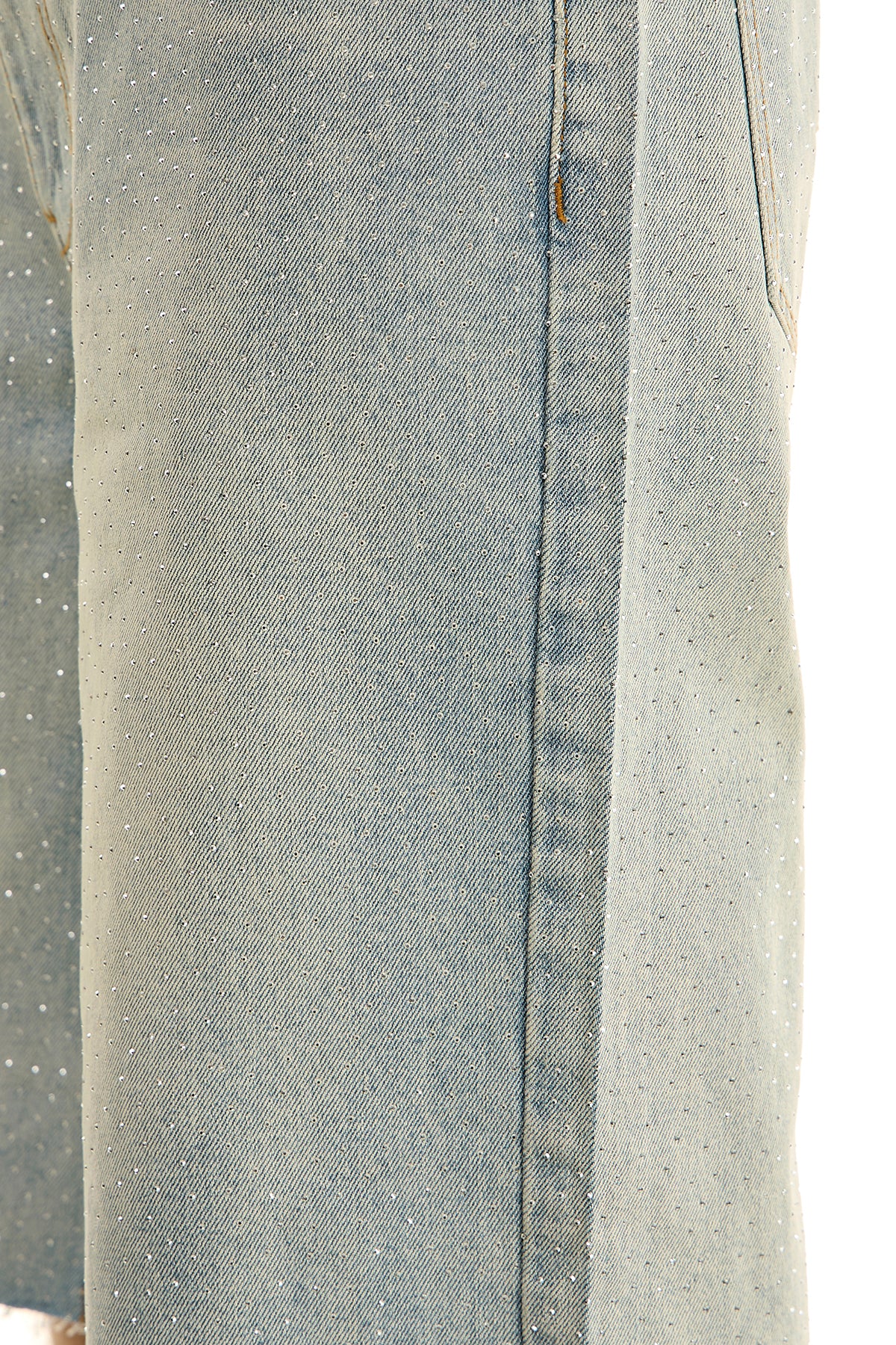 KND4964S Lt.Blue | KDNK Rhinestone Denim Shorts