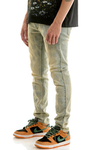 KND4969 Blue | KDNK 3D Embossed Print Jeans