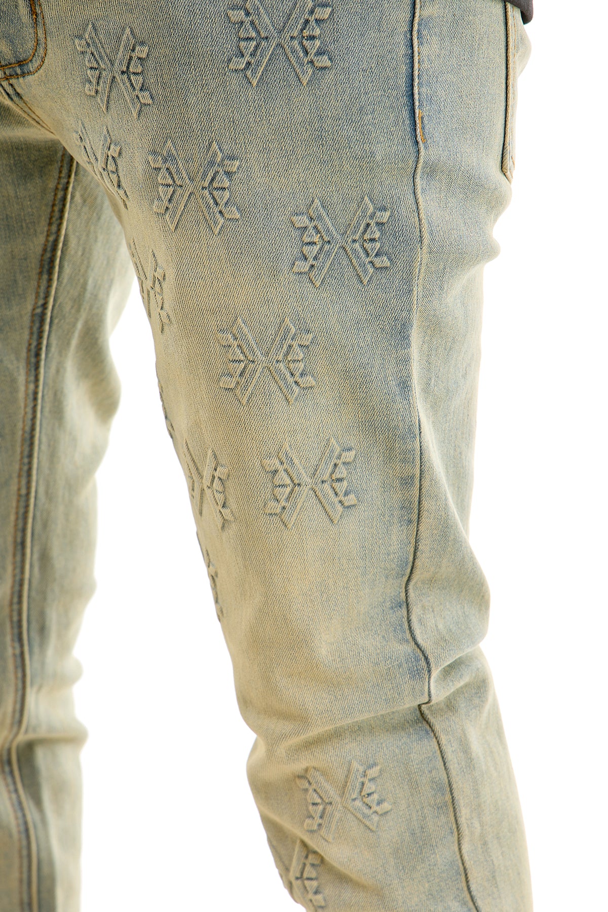 KND4969 Blue | KDNK 3D Embossed Print Jeans
