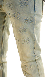 KND4969 Blue | KDNK 3D Embossed Print Jeans