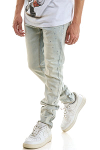 KND4974 Lt.Blue | KDNK Patterned Studs Jeans