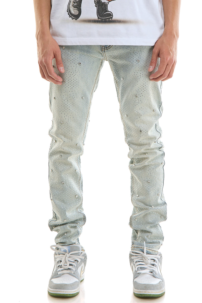 KND4976 Lt.Blue | KDNK Rhinestone Jeans