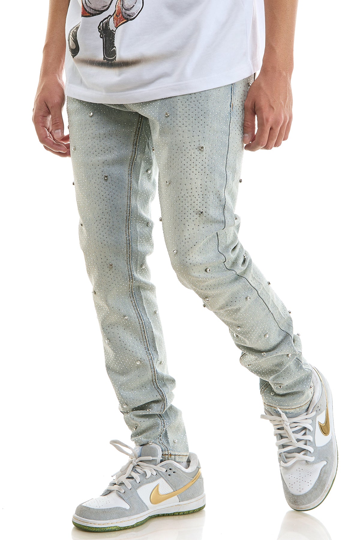 KND4976 Lt.Blue | KDNK Rhinestone Jeans