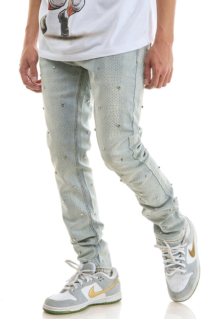 KND4976 Lt.Blue | KDNK Rhinestone Jeans