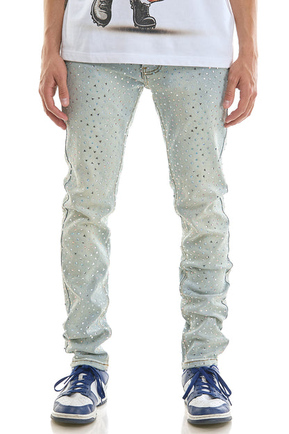 KND4977 Lt.Blue | KDNK Rhinestone Jeans