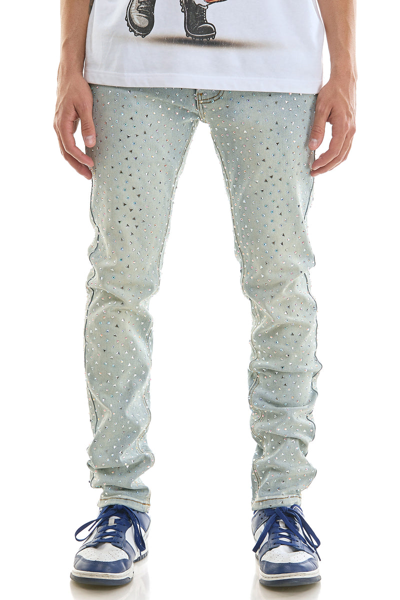KND4977 Lt.Blue | KDNK Rhinestone Jeans
