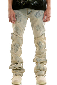 KND4978 Blue | KDNK Double-Layered 3D Print Jeans