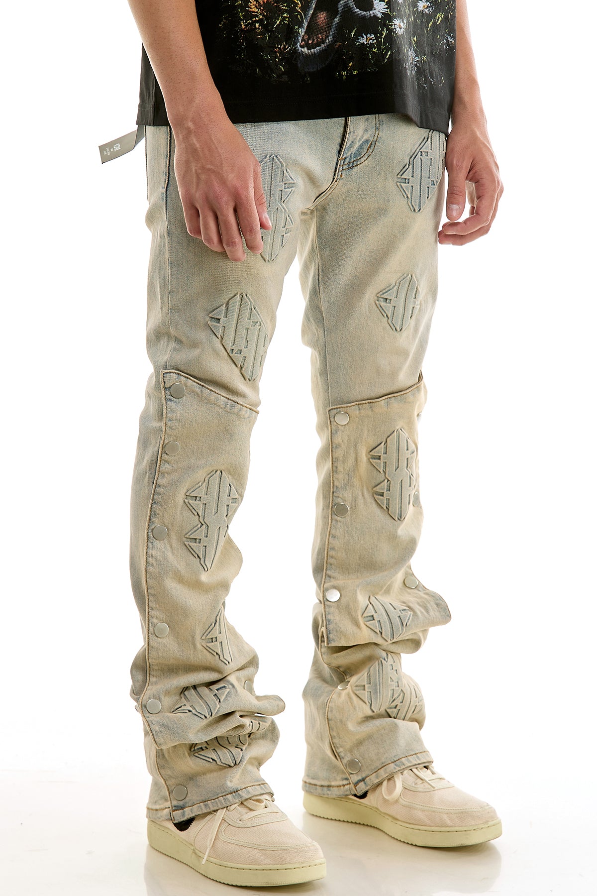 KND4978 Blue | KDNK Double-Layered 3D Print Jeans