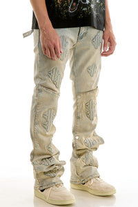 KND4978 Blue | KDNK Double-Layered 3D Print Jeans