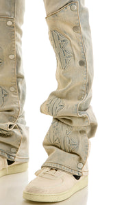 KND4978 Blue | KDNK Double-Layered 3D Print Jeans