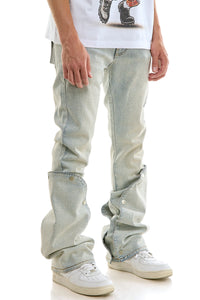 KND4979 Lt.Blue | KDNK Double-Layered Rhinestone Jeans