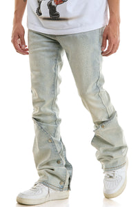 KND4979 Lt.Blue | KDNK Double-Layered Rhinestone Jeans