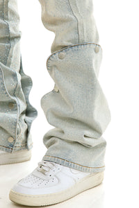 KND4979 Lt.Blue | KDNK Double-Layered Rhinestone Jeans