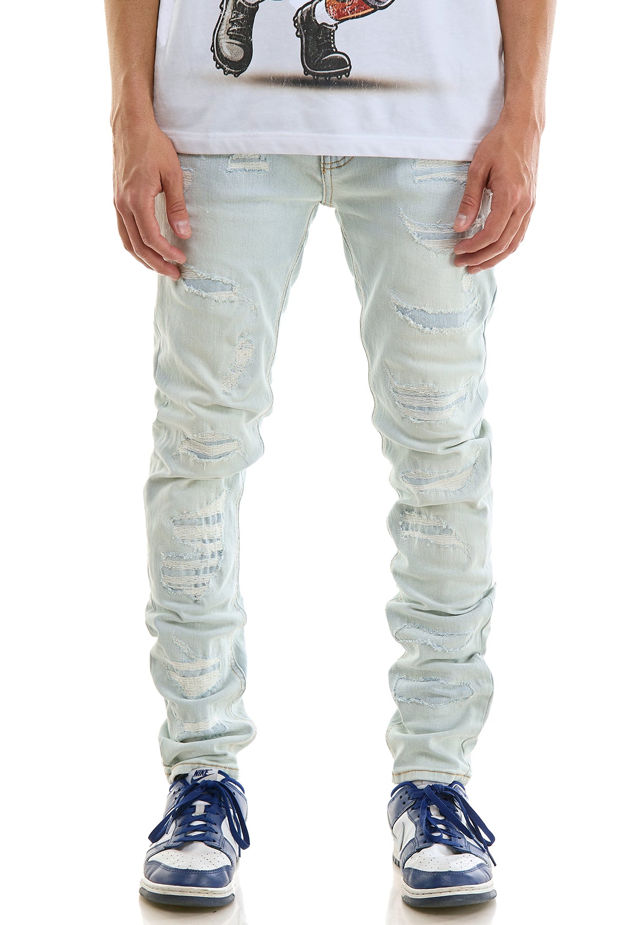 KND4985 Lt.Blue | KDNK Rip & Repair Jeans