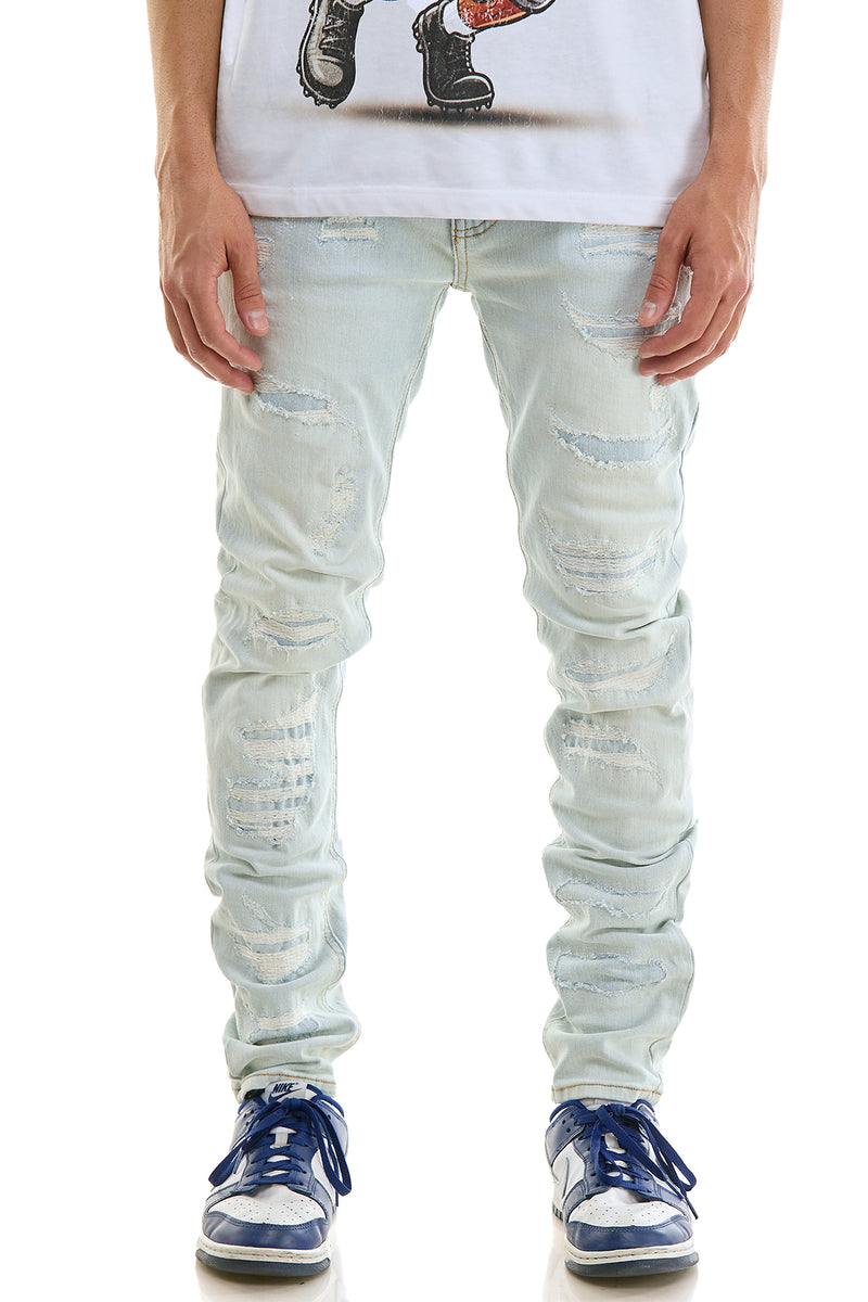 KND4985 Lt.Blue | KDNK Rip & Repair Jeans