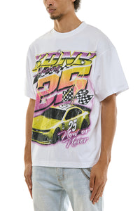 KNT054 White | KDNK Racing Graphic Tee