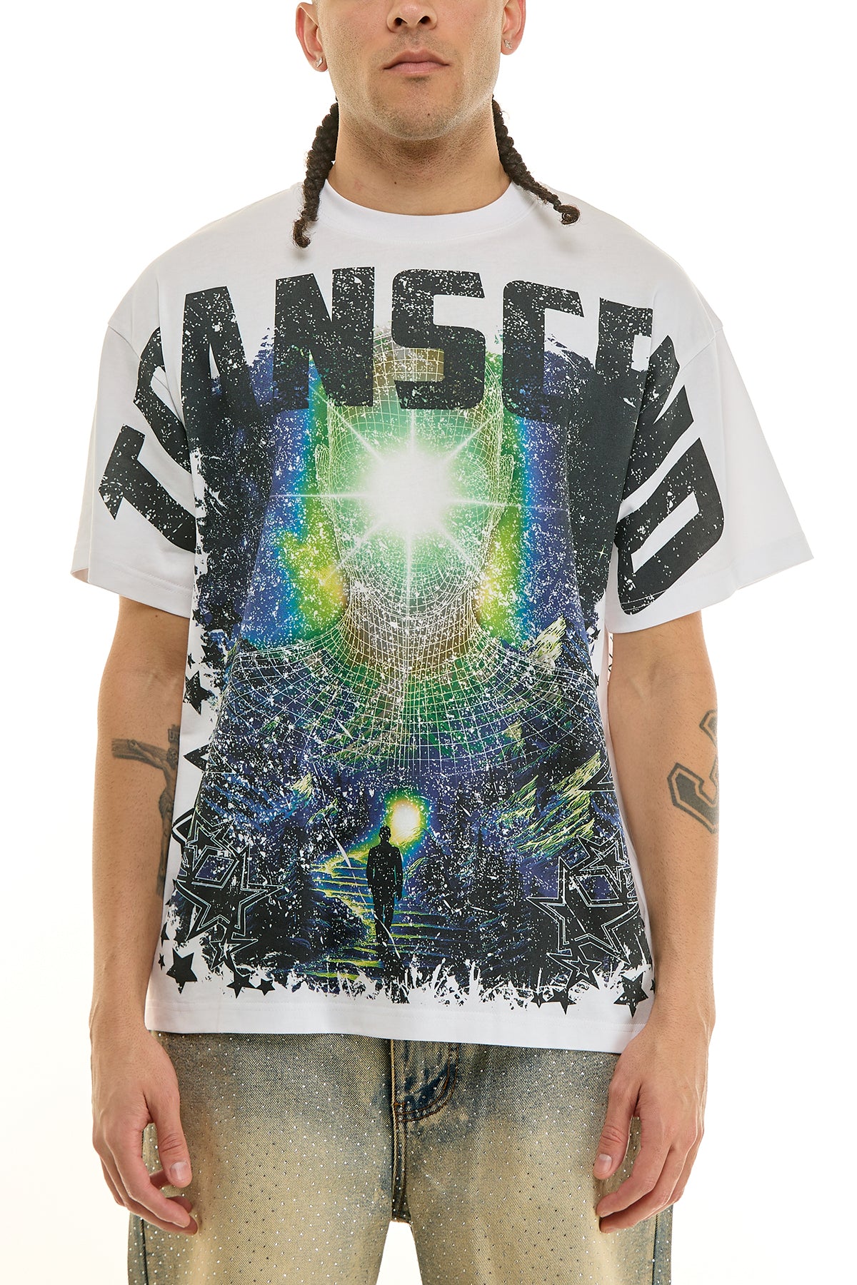 KNT089 White | KDNK Transcend Graphic Tee