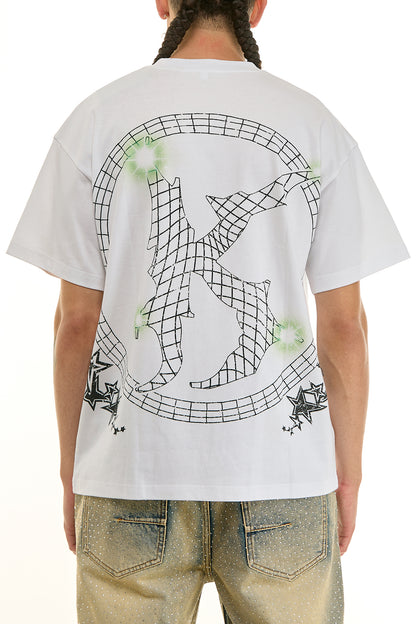 KNT089 White | KDNK Transcend Graphic Tee