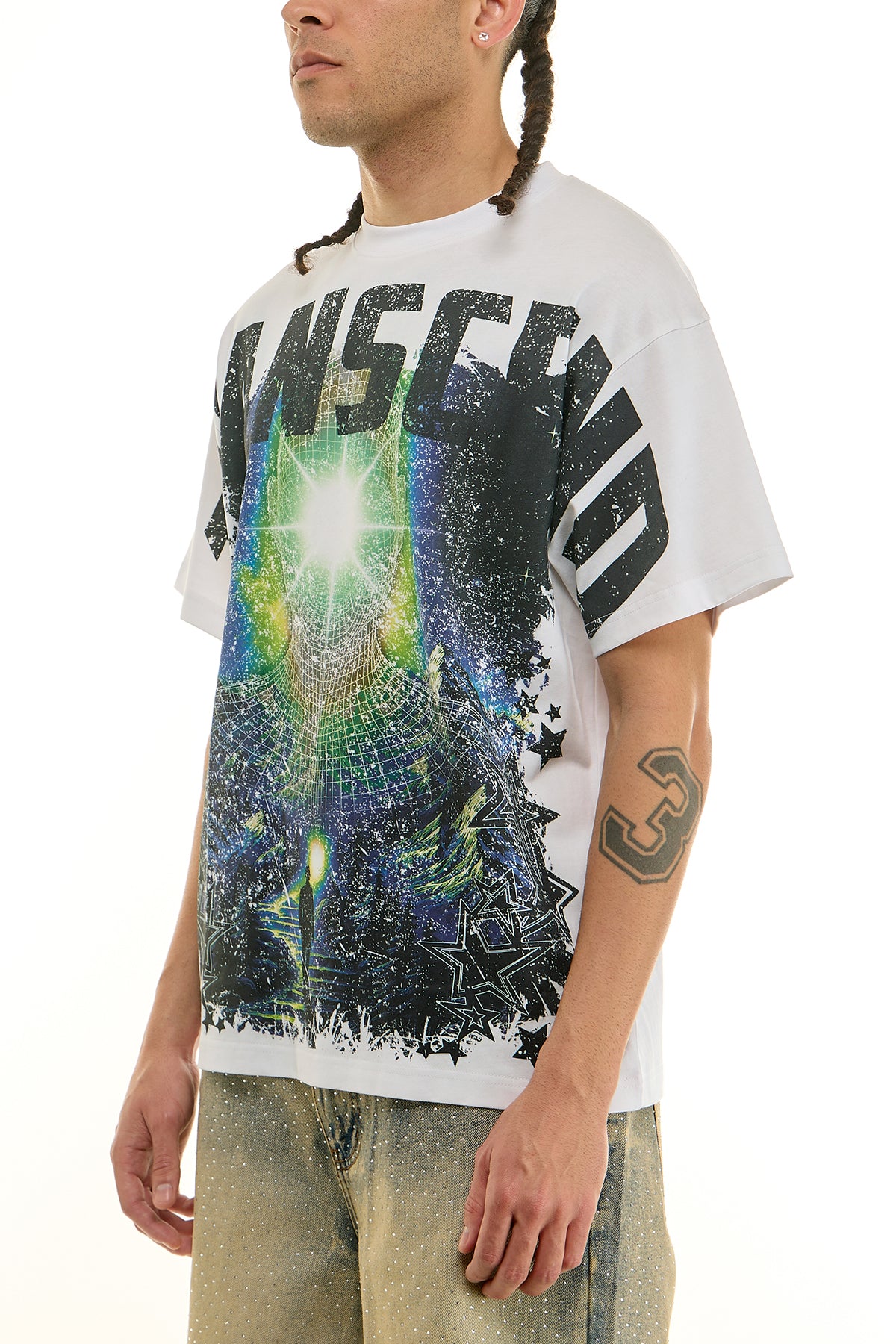 KNT089 White | KDNK Transcend Graphic Tee