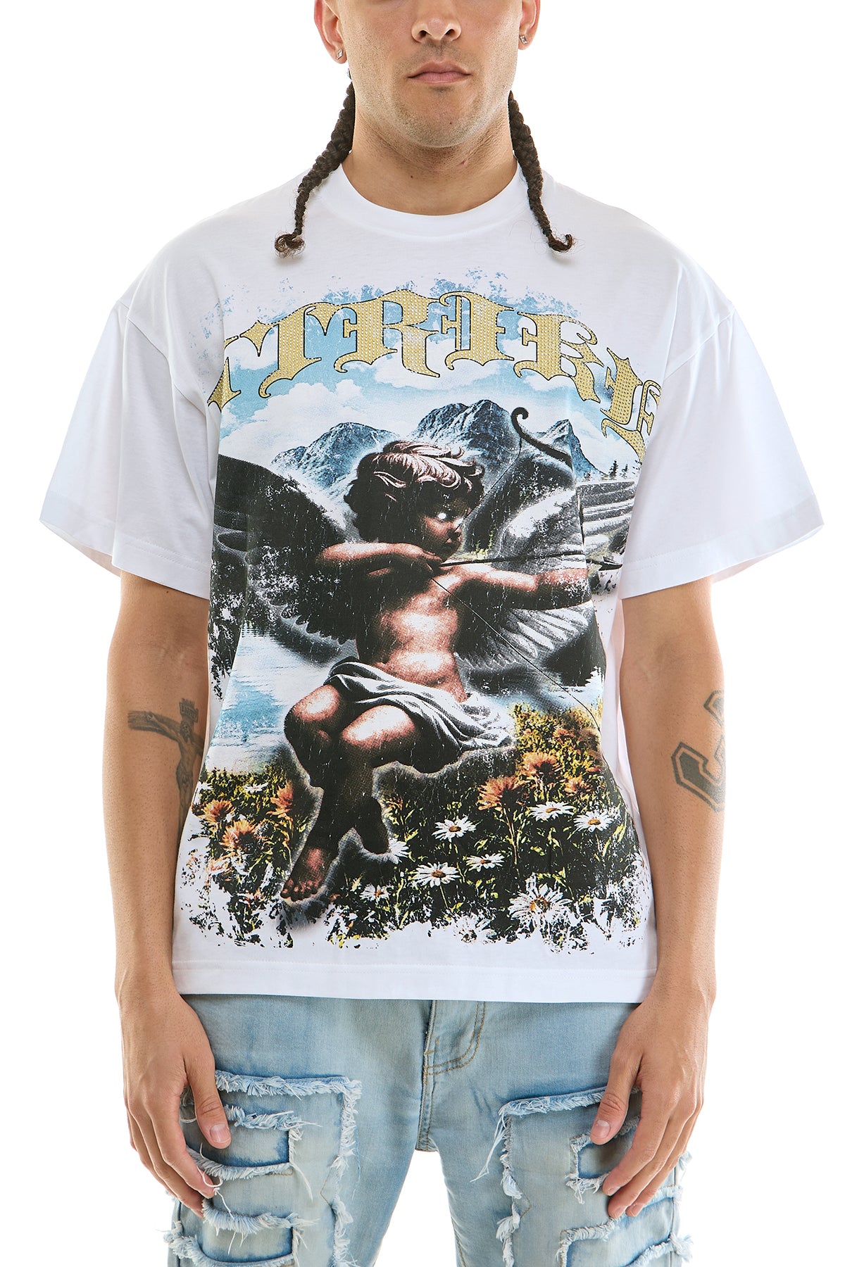 KNT112 White | KDNK Strike Graphic Tee