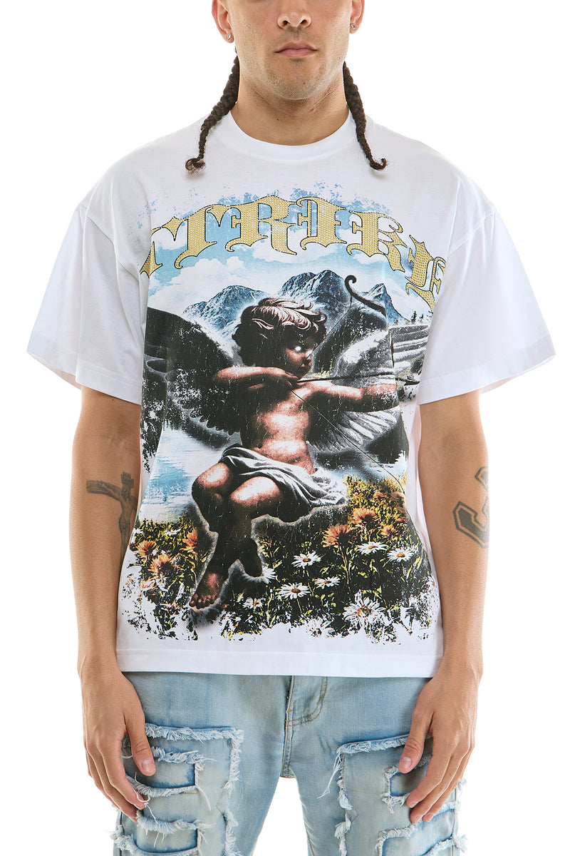 KNT112 White | KDNK Strike Graphic Tee
