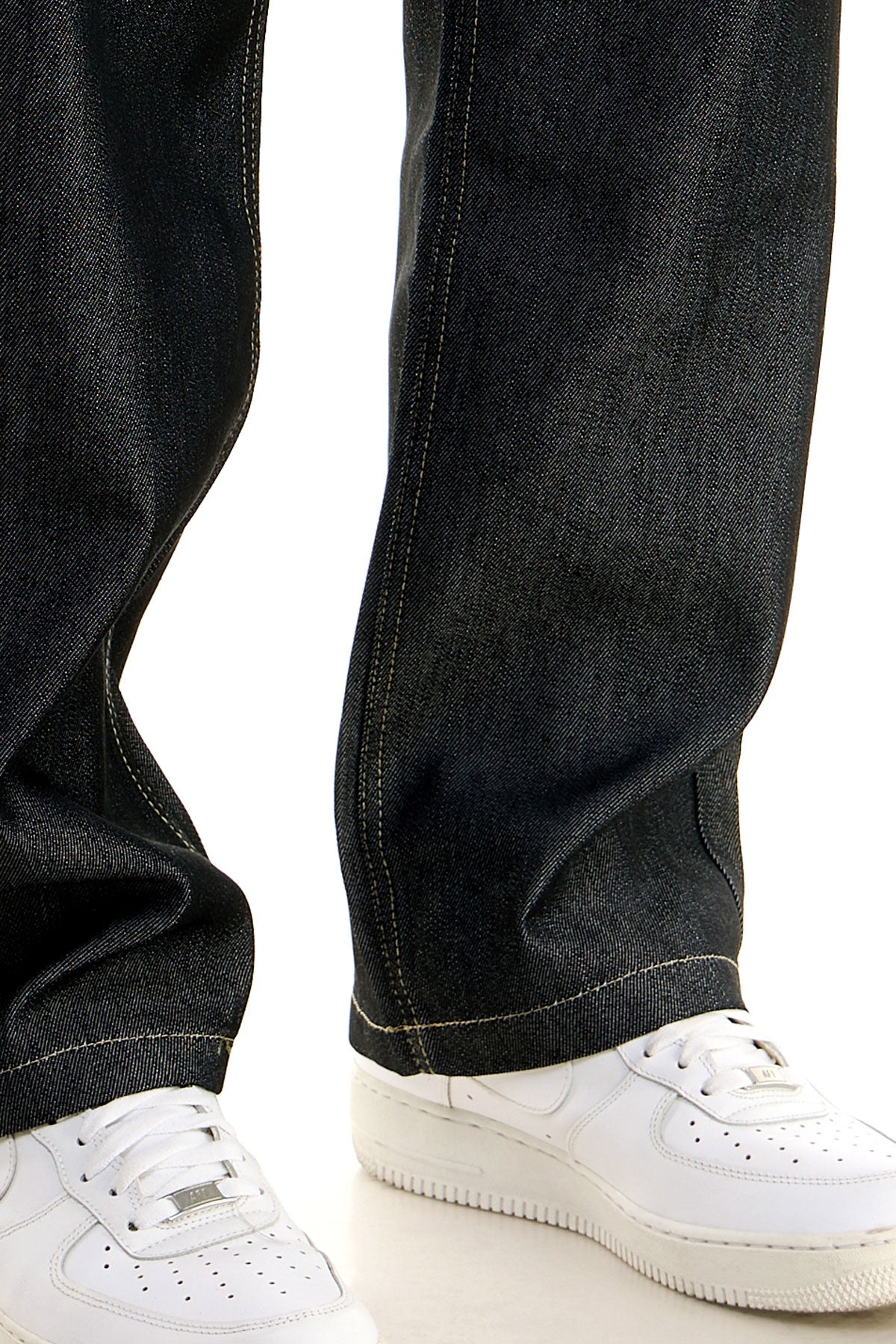 RJ168 Black/Khaki | KDNK Color-Stitch Raw Denim Jeans