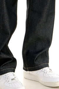RJ168 Black/Khaki | KDNK Color-Stitch Raw Denim Jeans