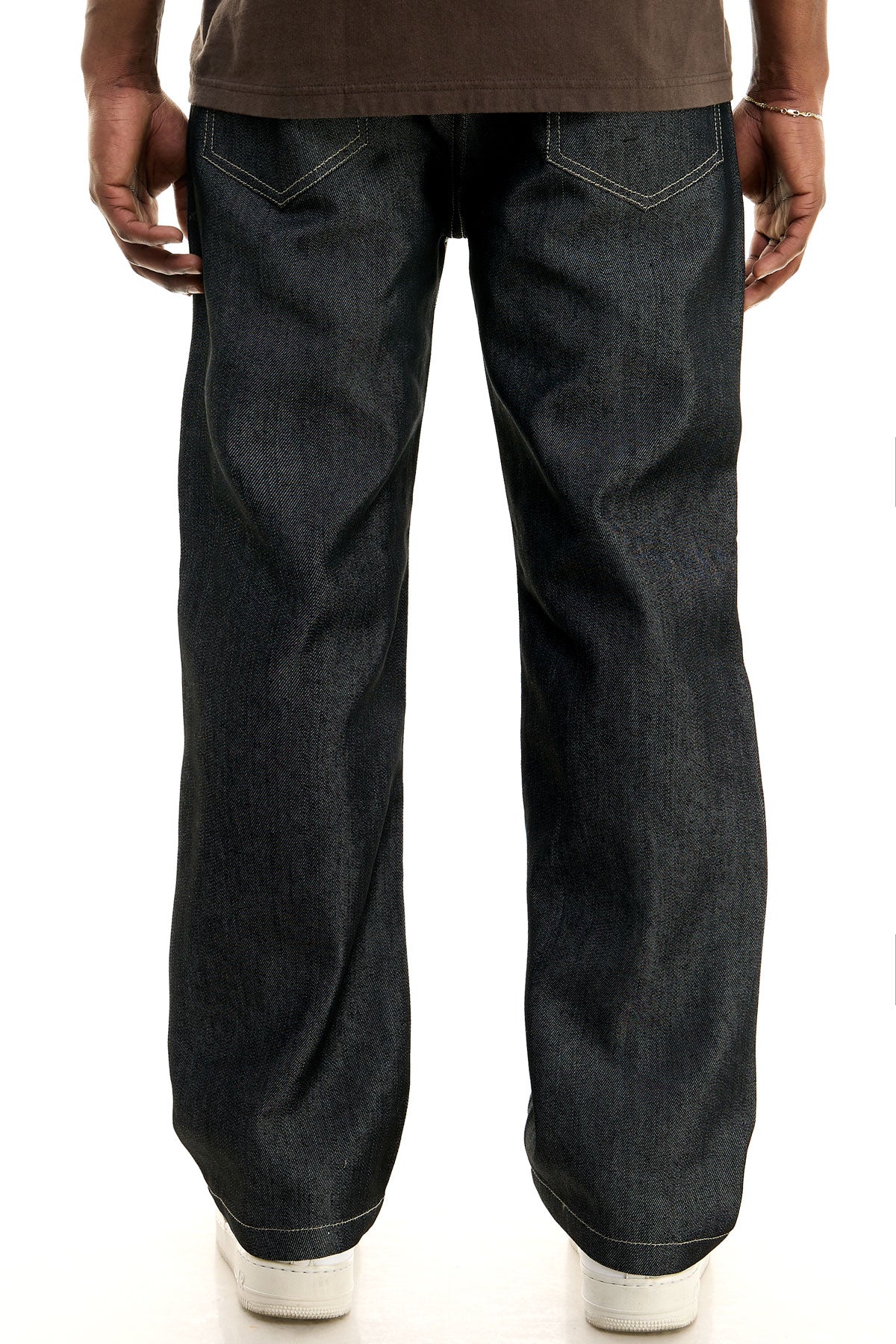 RJ168 Black/Khaki | KDNK Color-Stitch Raw Denim Jeans