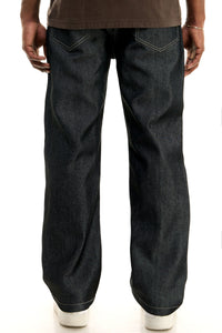 RJ168 Black/Khaki | KDNK Color-Stitch Raw Denim Jeans