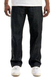 RJ168 Black/Orange | KDNK Color-Stitch Raw Denim Jeans