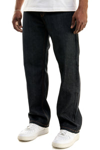 RJ168 Black/Orange | KDNK Color-Stitch Raw Denim Jeans