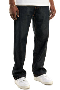 RJ168 Black/Orange | KDNK Color-Stitch Raw Denim Jeans