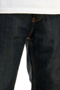 RJ168 Black/Orange | KDNK Color-Stitch Raw Denim Jeans